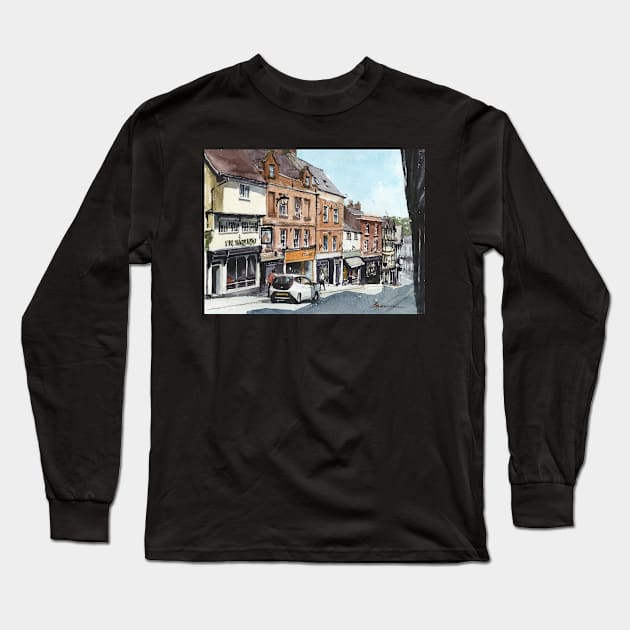 Wyle Cop, Shrewsbury, Shropshire Long Sleeve T-Shirt by bakuma